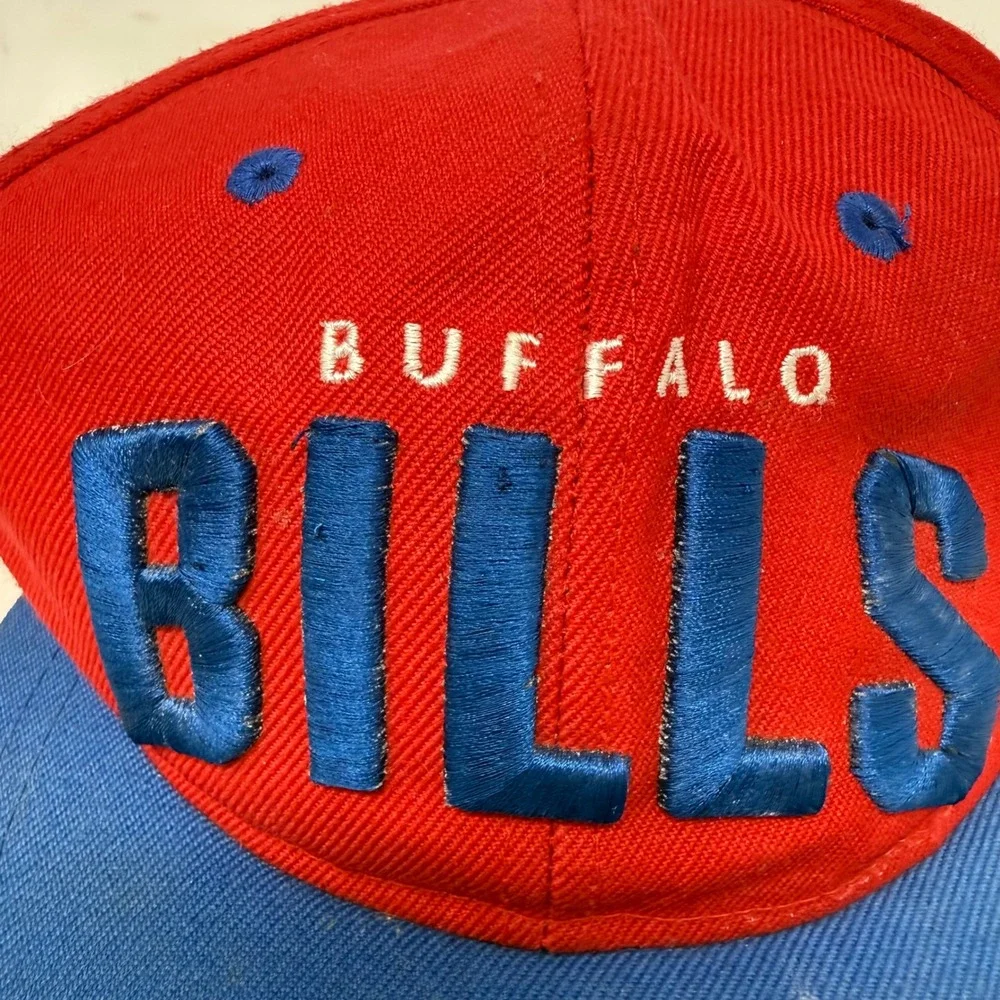 Vintage Buffalo Bills Budweiser NFL Snapback Hat Red Blue Embroidered Cap Mens